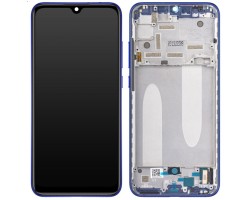 Kijelző Xiaomi Mi A3 (Mi CC9e) (lcd, érintőpanel, átvezető fóliával, előlap kerettel) kék 5610100380B6 